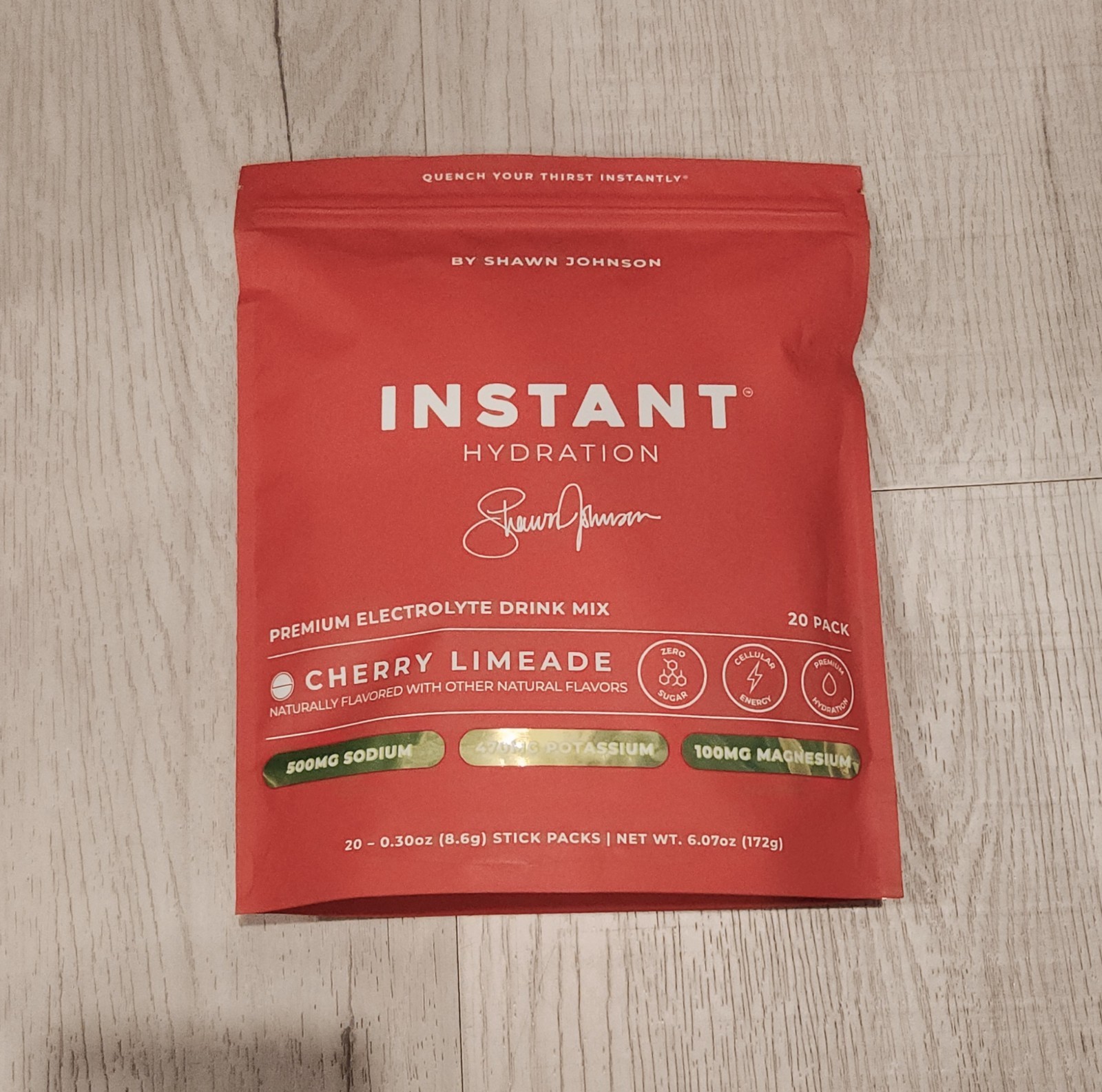 Instant Hydration Sugar Free Electrolytes Packets Cherry Limeade 20 STICKS 4/28