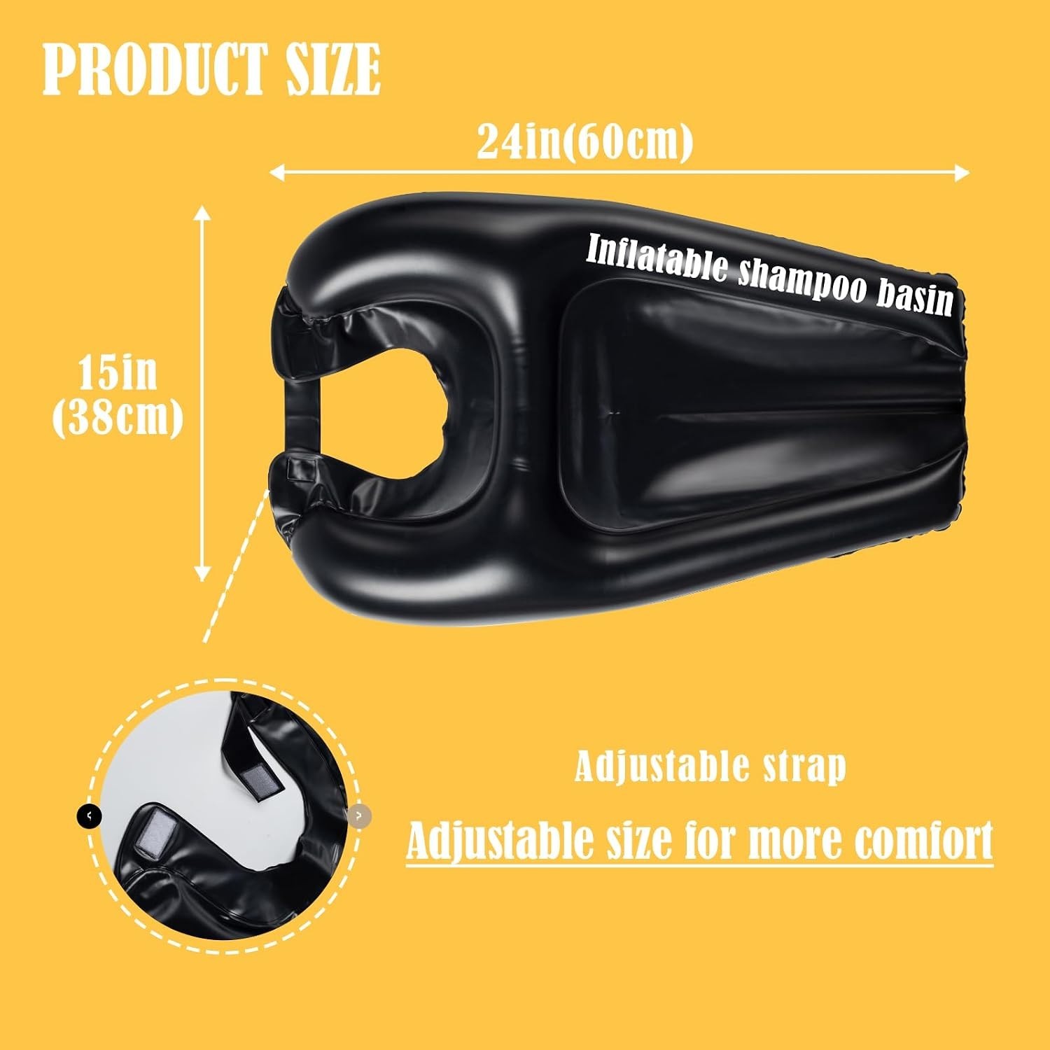 Modern Inflatable Shampoo Basin – 24” x 15” Convenience for Disabled & Seniors