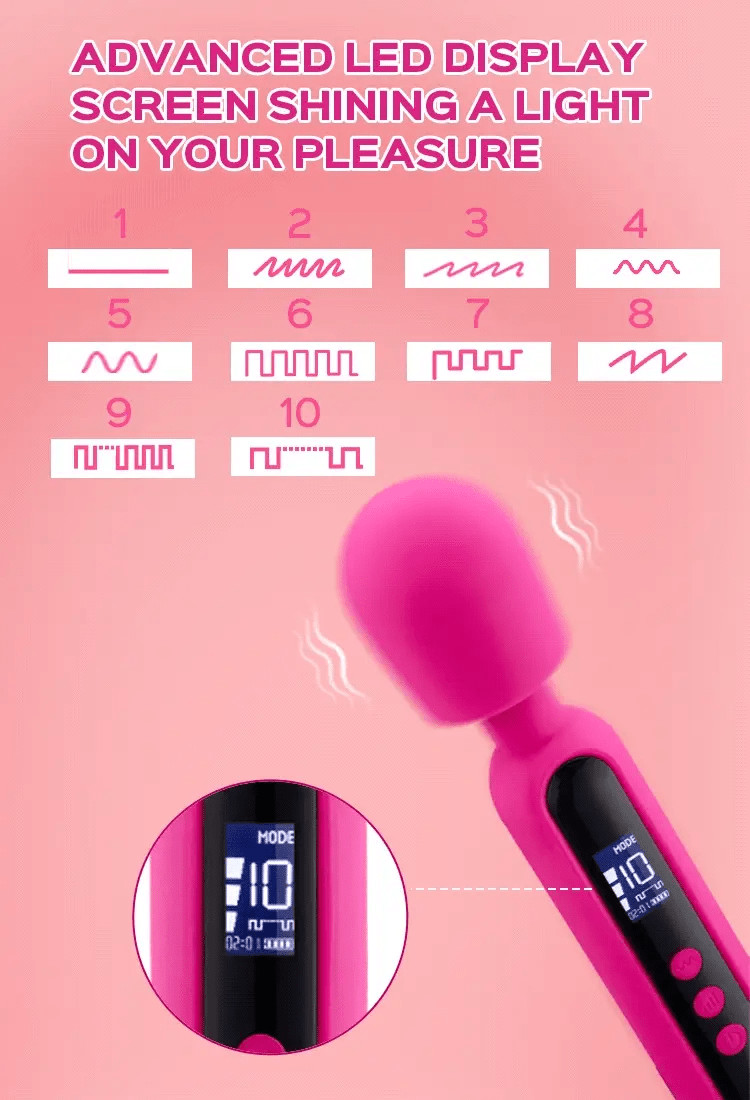 Handheld Massager Strong Vibrating Wand Full Body Therapy Motor Long Lasting