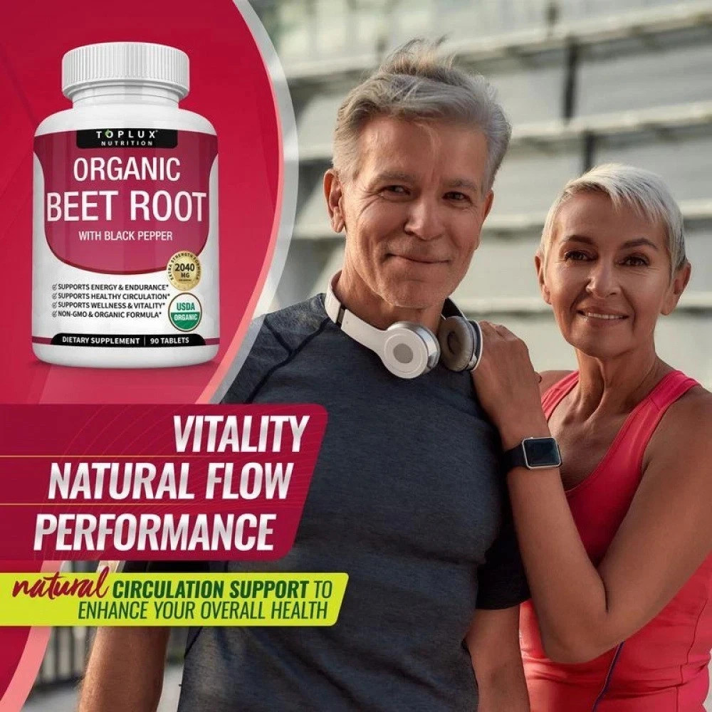 1 Sealed Organic Beet Root Energy + Antioxidant Supplement 90 Tabs NEW++