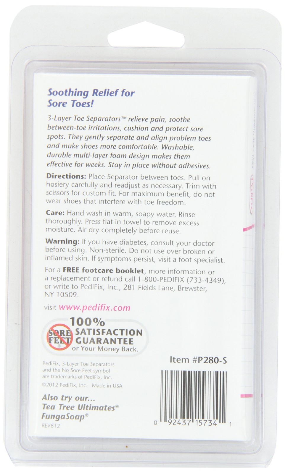 Pedifix 3-layer Toe Separators, 6-Count (Pack of 2), Small 6-count(Pack of 2)