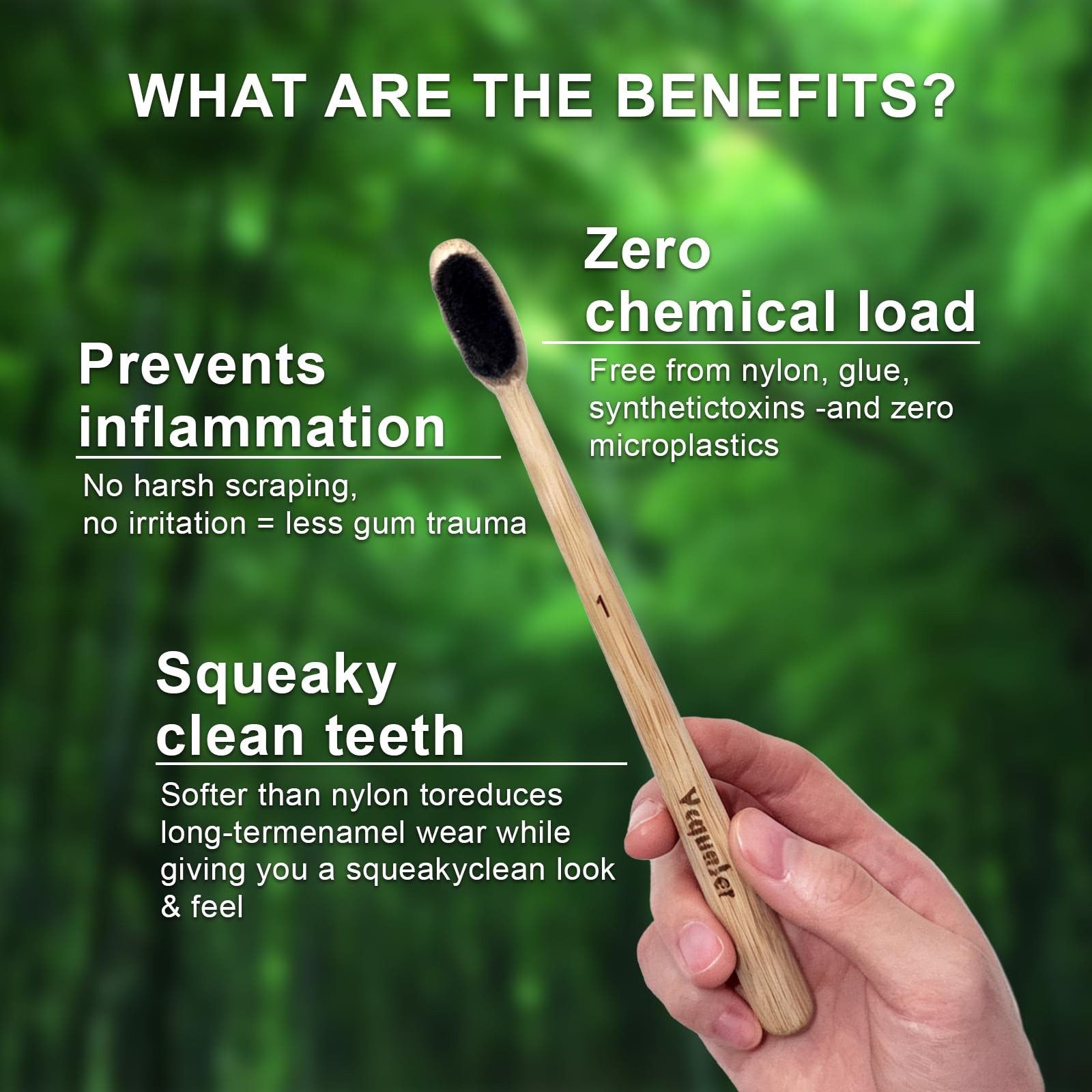 Extra Soft Biodegradable Toothbrush for Sensitive Gums, 10000 Bristles, 4 Pack