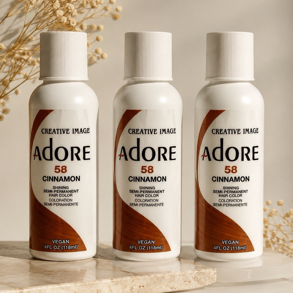 3 Pack Adore 58 Cinnamon Hair Color 4oz 12M