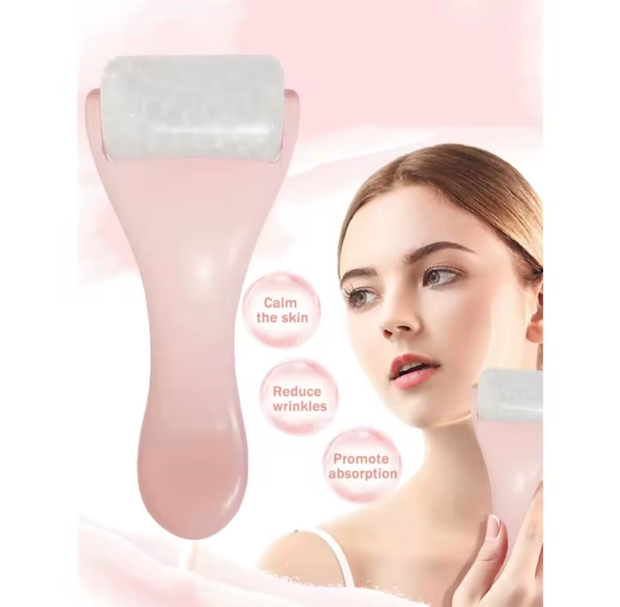 Ice Roller for Face & Eye Puffiness Cooling Face Massager Skincare Beauty Tool