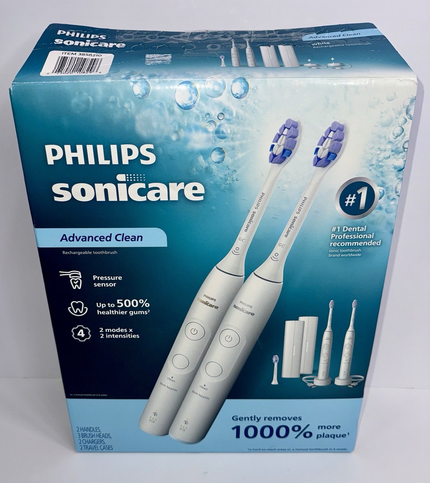 Philips Sonicare Advanced Clean Rechargeable Electric Toothbrush 2 Pack