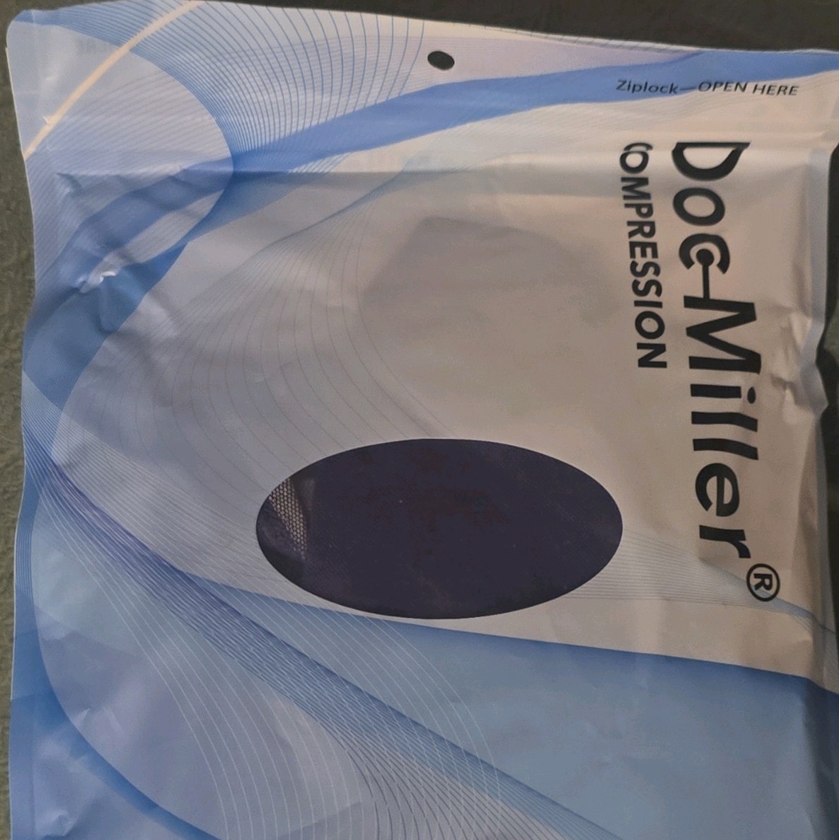 Doc Miller Compression Socks/Hose, Compression Garment, Blue/White