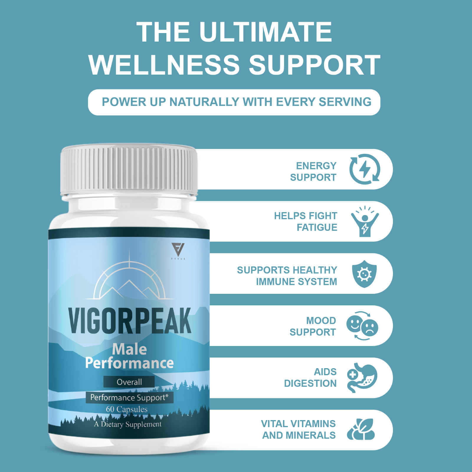 (5 Pack) VigorPeak Advanced Performance, Vigor Peak Daily Support (300 Capsules)