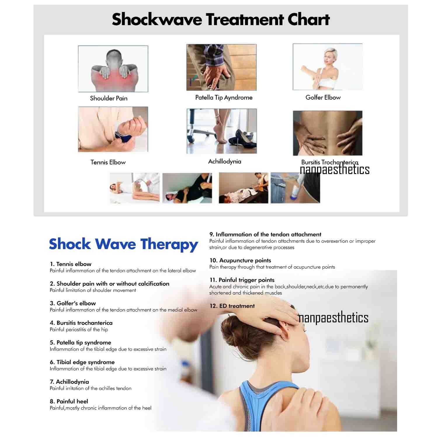 Shockwave Therapy Machine Physiotherapy Muscle Pain Relief Body Rehabilitation