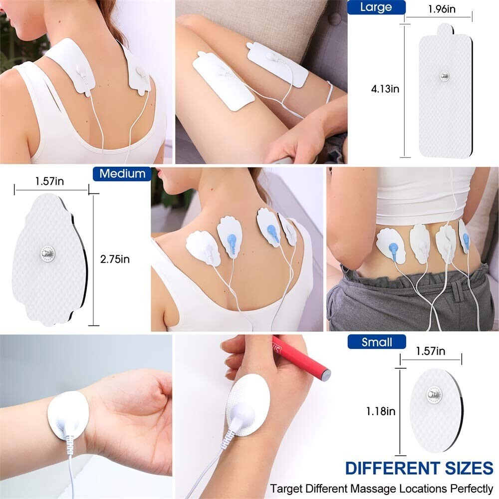 40Pcs Tens Electrode Pads Replacement Massager Pads Self-Adhesive Reusable