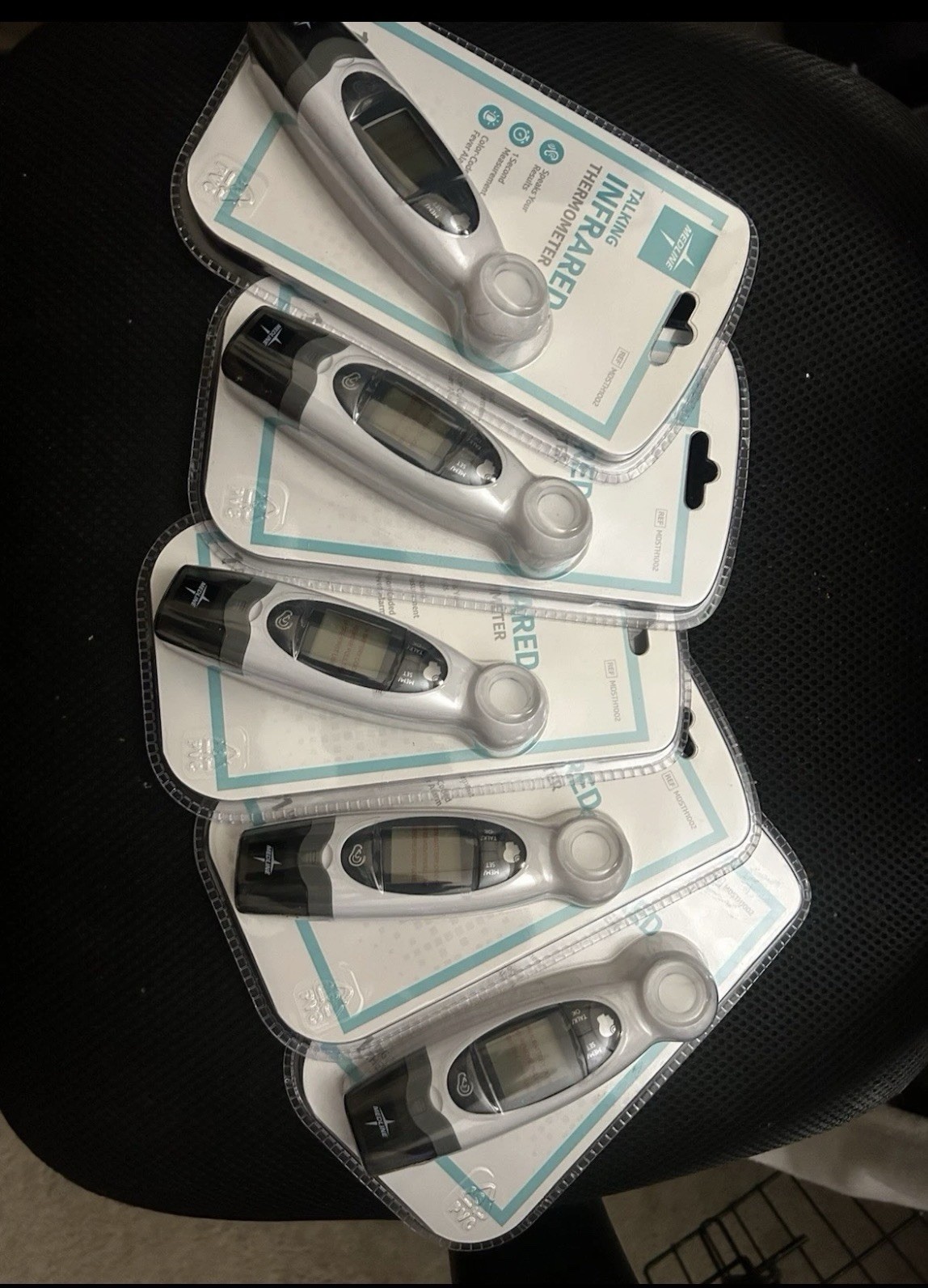 5 pack Medline Talking Ear and Forehead Digital Thermometer (MDSTH1002) No Touch