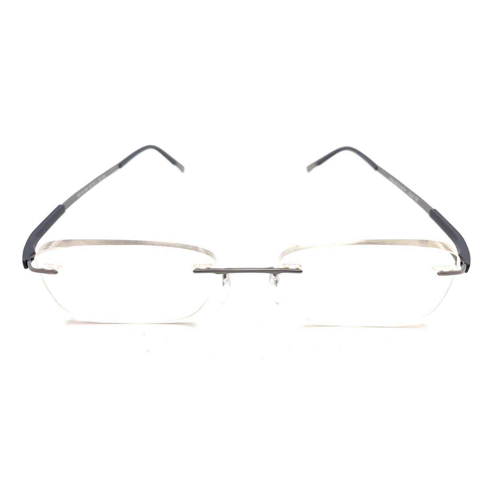 Silhouette 5409 60 6063 Titanium Gray Black Rimless Eyeglasses Frames 53-19 150