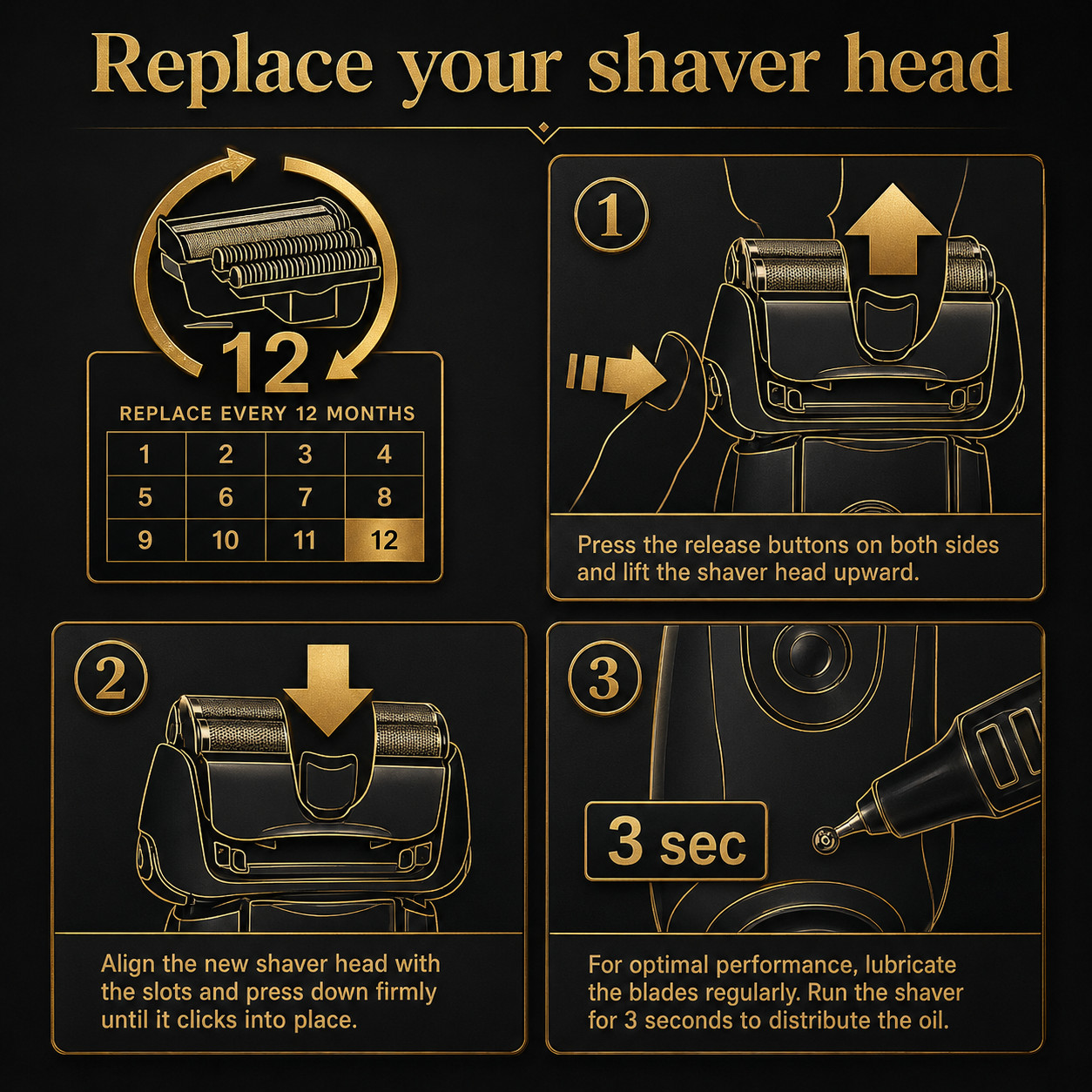 Replacement Foil Shaver Head For Braun Series 7 70S 790cc 760cc 750cc 735s 2Pack