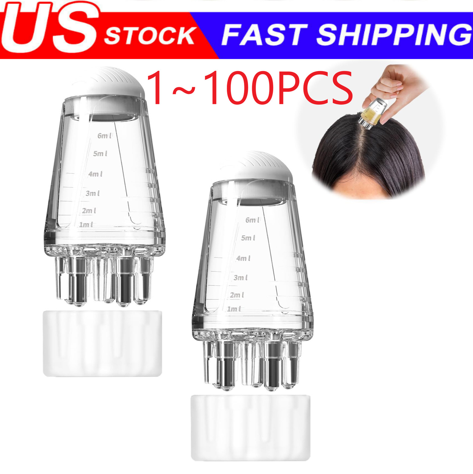 Mini Portable Scalp Applicator Liquid Comb Hair Roots Massage Medicine Comb Hair