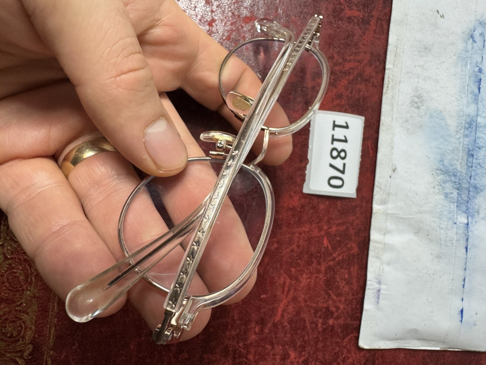 COSEYEPLAY BON AMI 17392 ROUND METAL EYEGLASS FRAMES GOLD/GLITTER 48-19