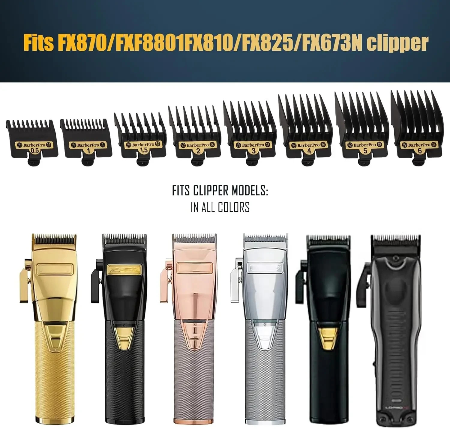 Premium Clipper Guards comb For BaBylissPro Barberology FX825, FX870, FX880, FX6