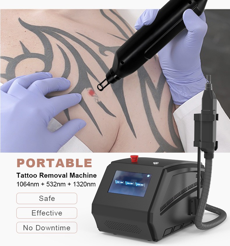 3-in-1 Nd:YAG Pico Laser Eyebrow Tattoo Removal Machine 532 1064 1320nm Device
