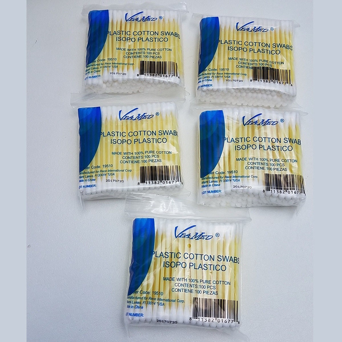 Cotton Swabs Double Q Tip 3” – Plastic – Yellow Colors – Viamed New-(1000)