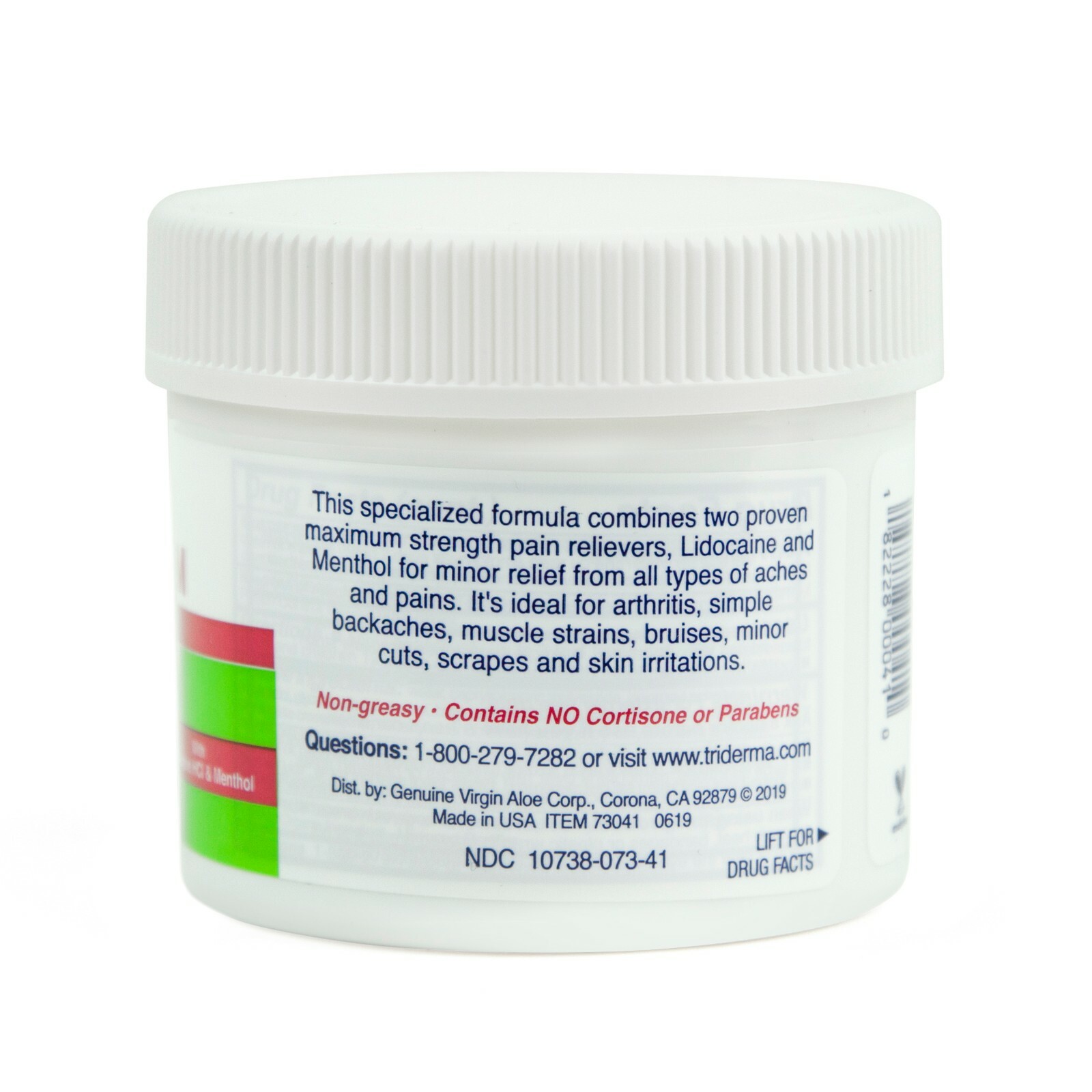 TriDerma Pain Relief Cream Value Pack (2) 4 Ounce Jars, FSA Eligible