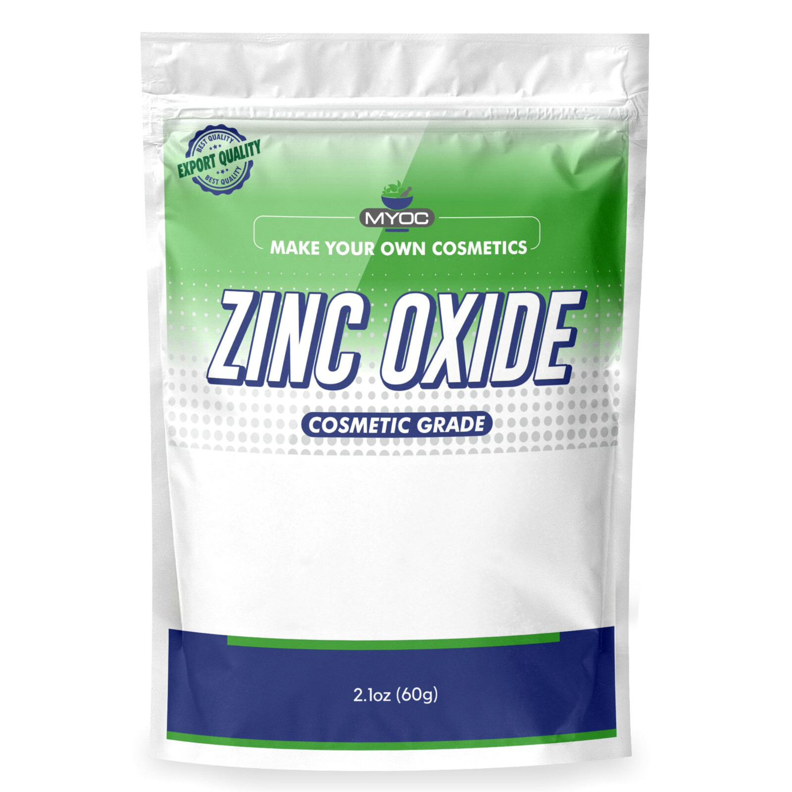 MYOC White Zinc Oxide Powder – Cosmetic Grade | 60g/2.1oz – 110g/3.8oz
