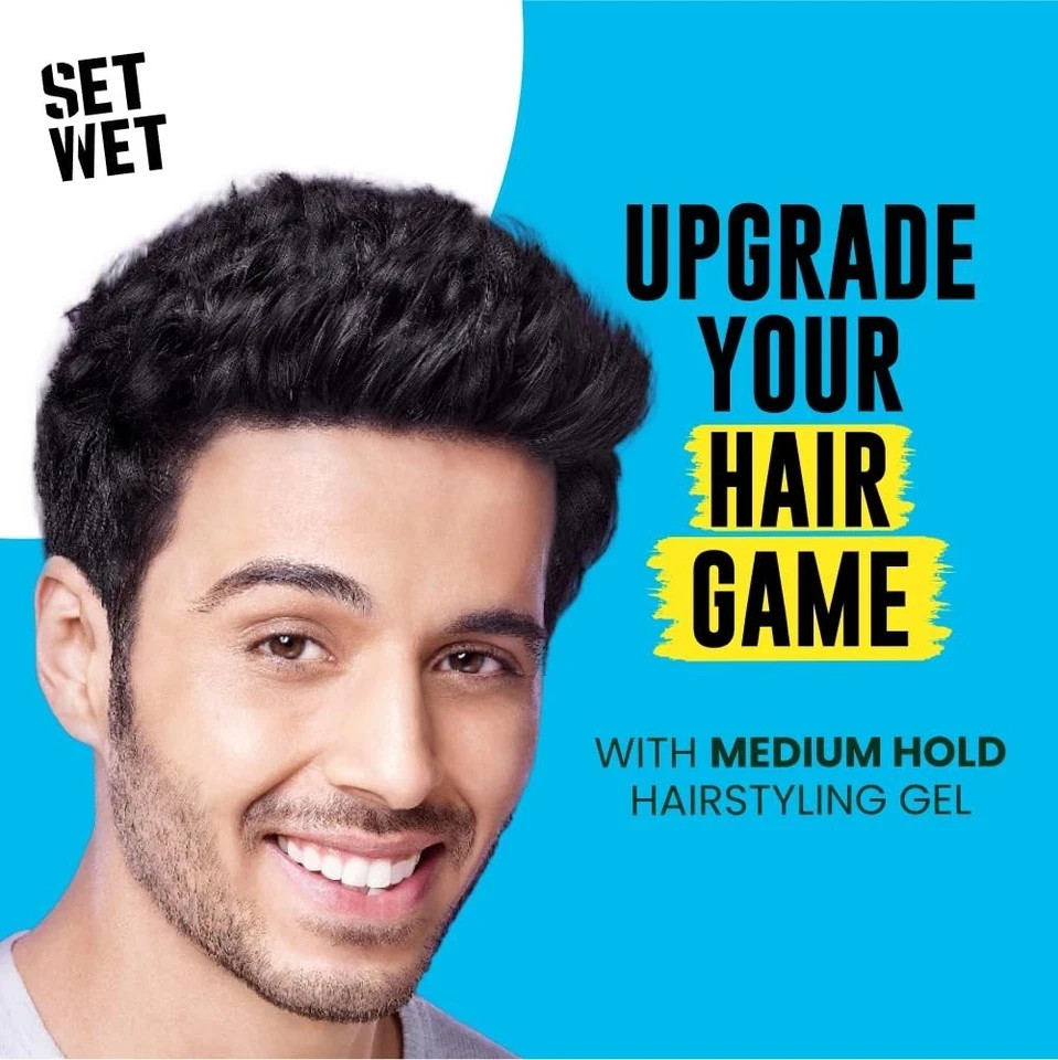 Set Wet Styling Hair Gel for Men Casually Cool For Medium to Long Hair 250gm