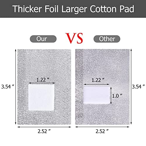600 PCS Nail Foil Wraps, Soak off Foils with 1.22 inch Cotton Pads for Gel