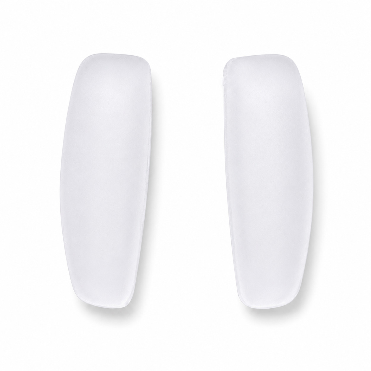 AD-Style Push-In Rectangular Nose Pads Matte White Silicone L/R 3 Pairs