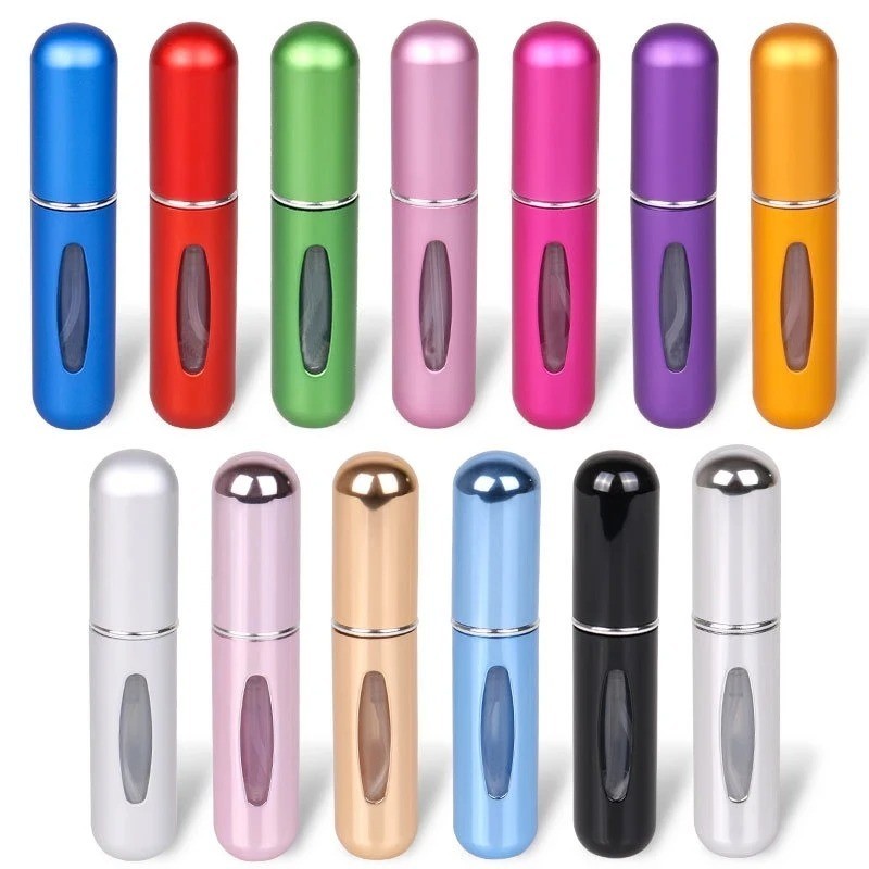 5 ml mini plastic portable travel size perfume refill pump bottle spray compact