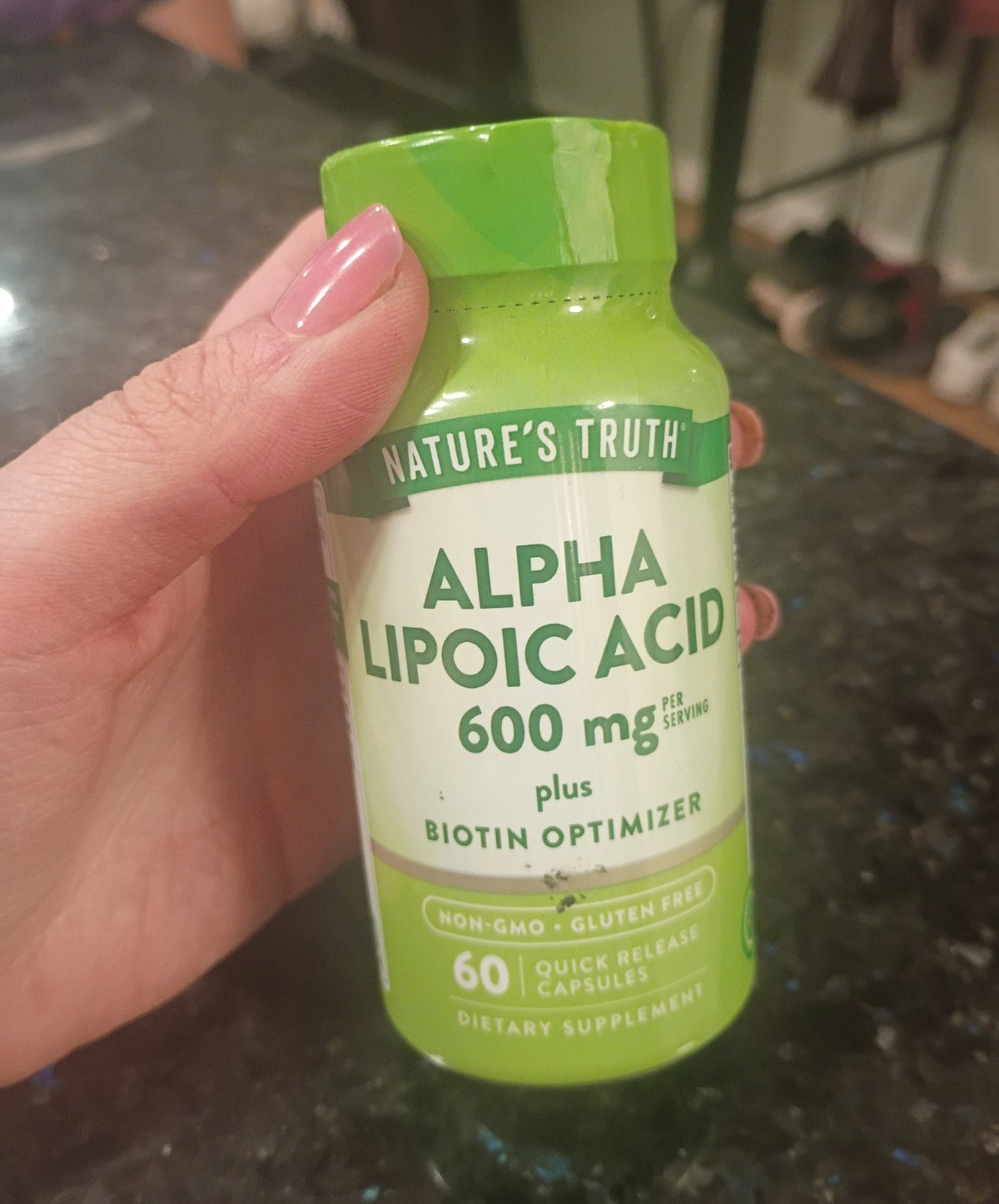 Nature’s Truth Alpha Lipoic Acid 600 mg + Biotin Quick Release 60 Capsules