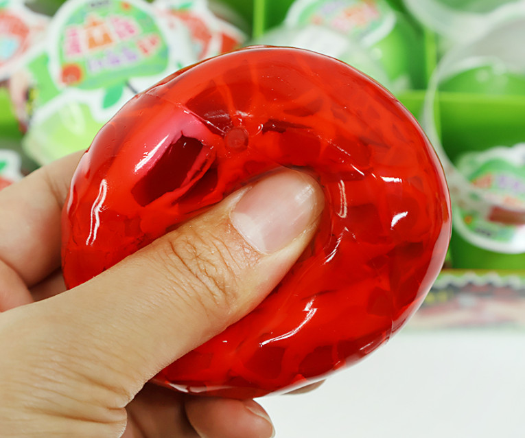 Red Apple Wax Crackle Ball 12 Pack Box Set Squishy Toy ASMR Crushing New