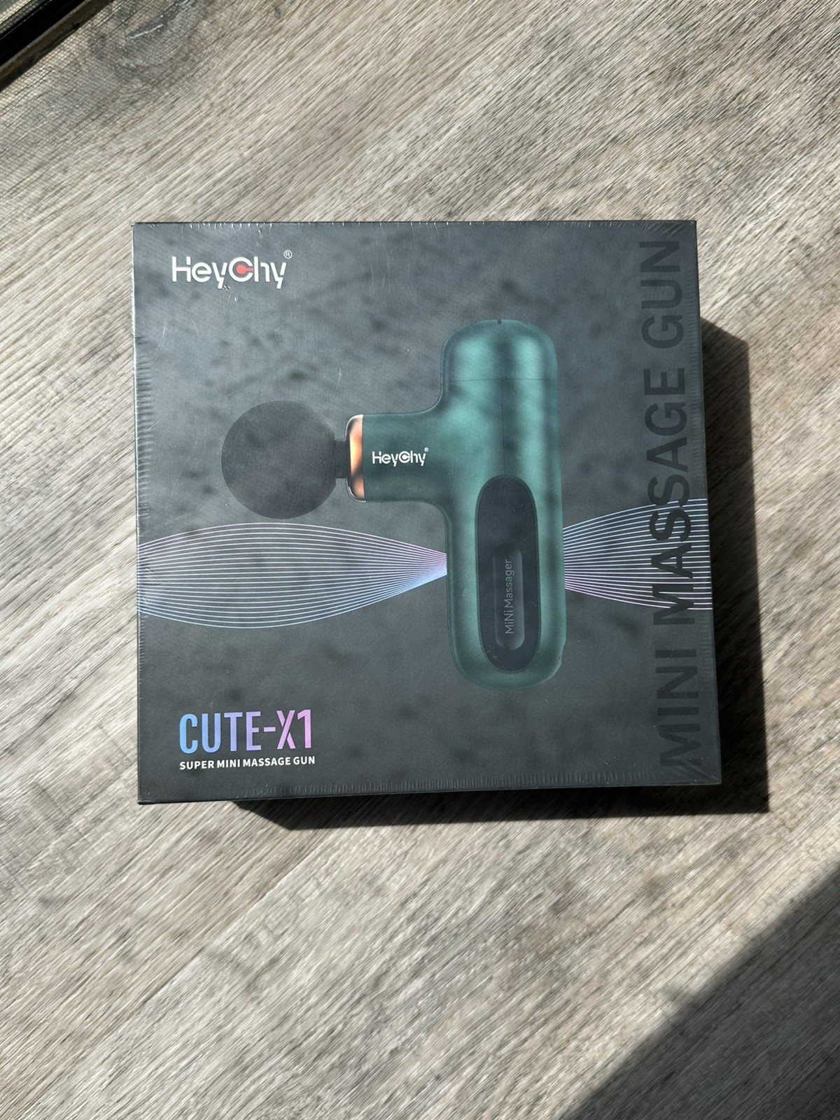 NEW Super Mini 4 Heads Deep Tissue Massage Gun Green Sealed HeyChy CUTE X1