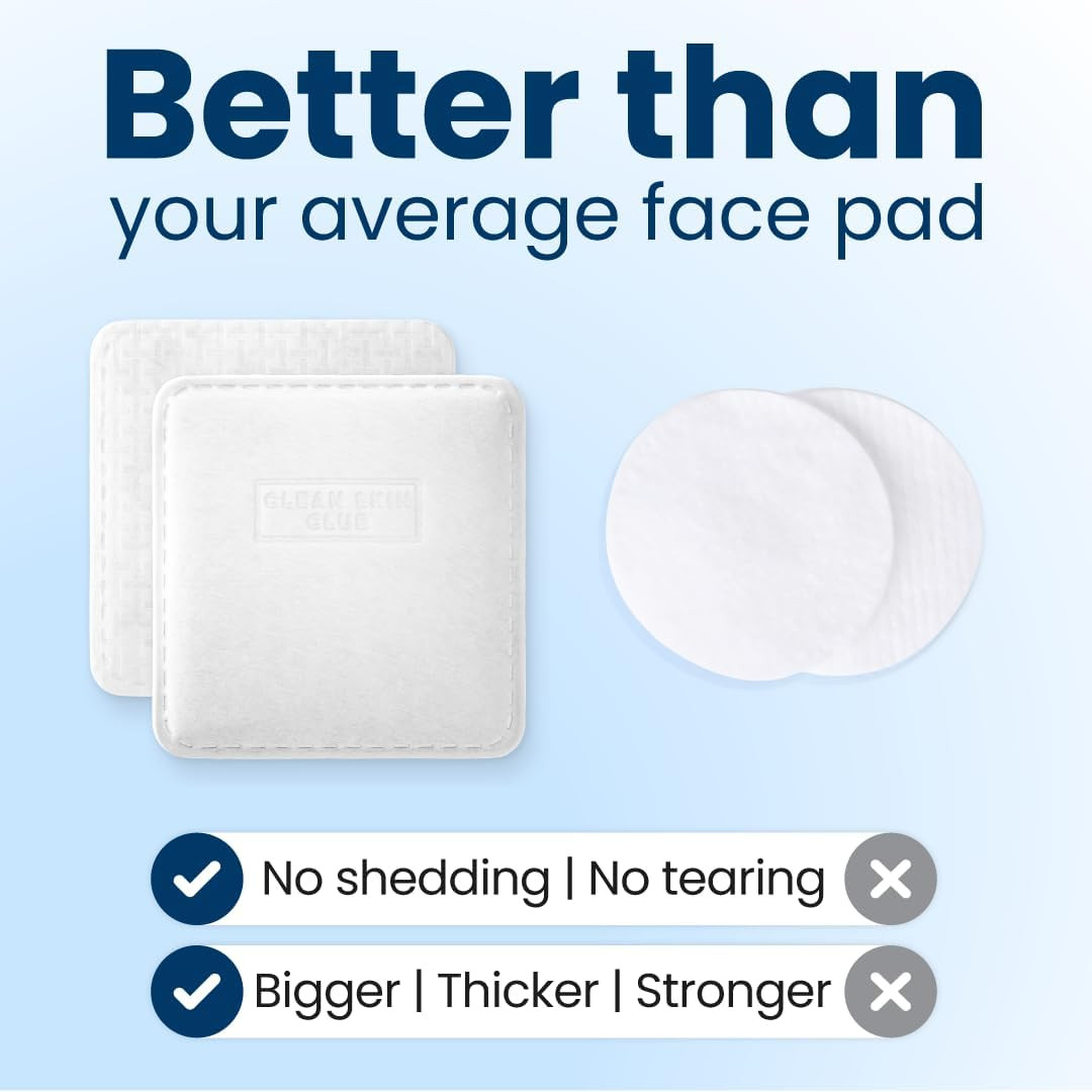 Clean² Pads 2.0 [NEW & Improved Edges] Guaranteed Not to Shed & Tear Face Pads,