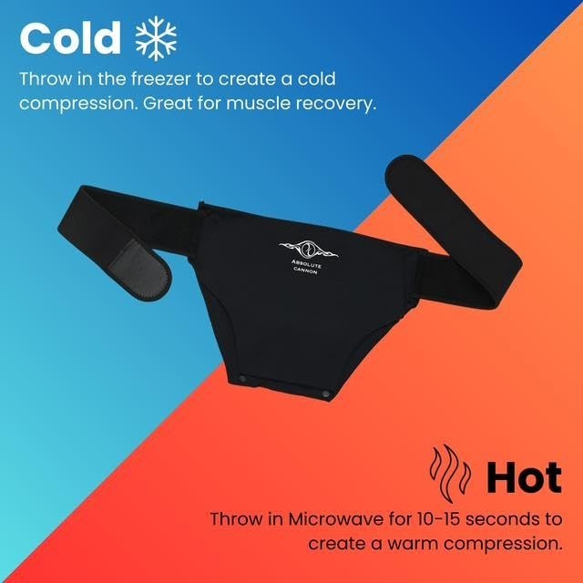 Adjustable Shoulder Brace Reusable Ice and Heat Therapy Sleeve: Left Right Arm