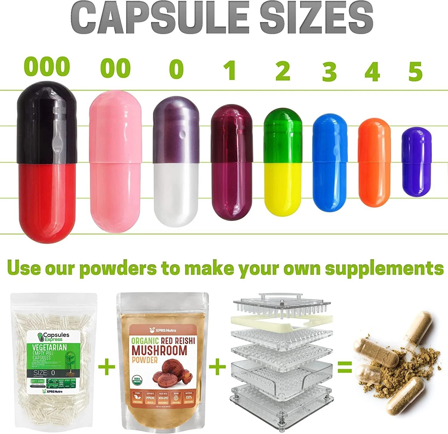 Size 3 Clear Empty Gelatin Pill Capsules Kosher Gel Caps Gluten-Free USA Made