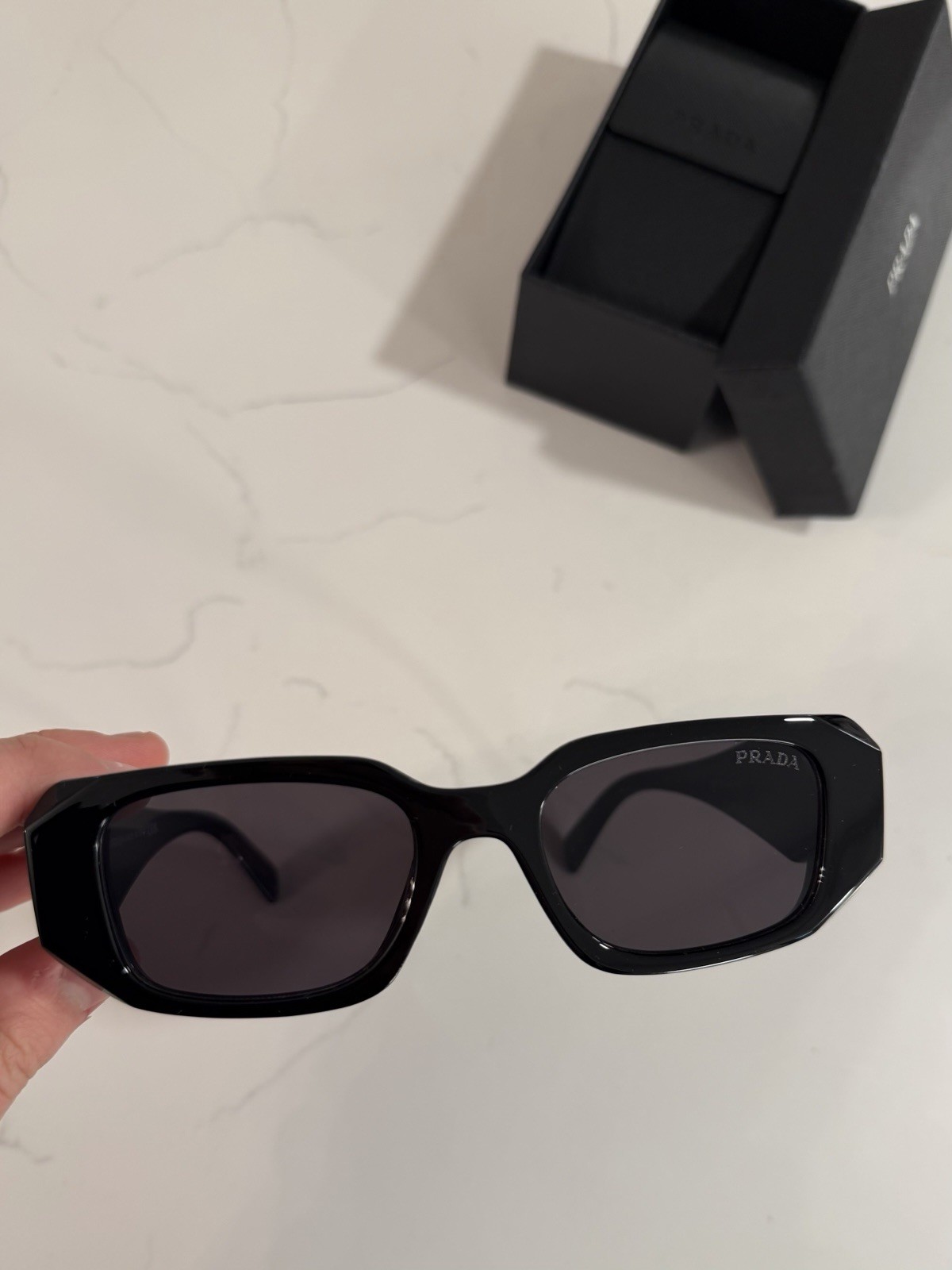 PRADA Milano Black Rectangle Glasses
