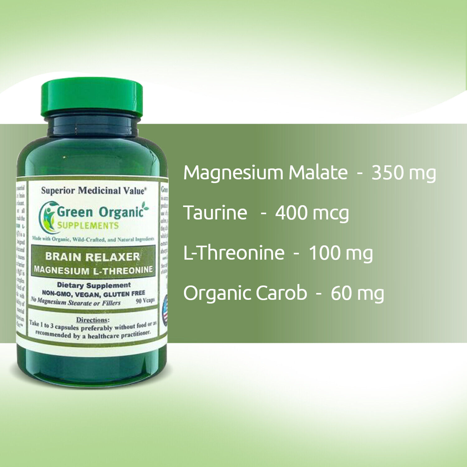 Magnesium L-Threonine, Depression, Anxiety, High Absorbable, 90 VCaps, Non-GMO