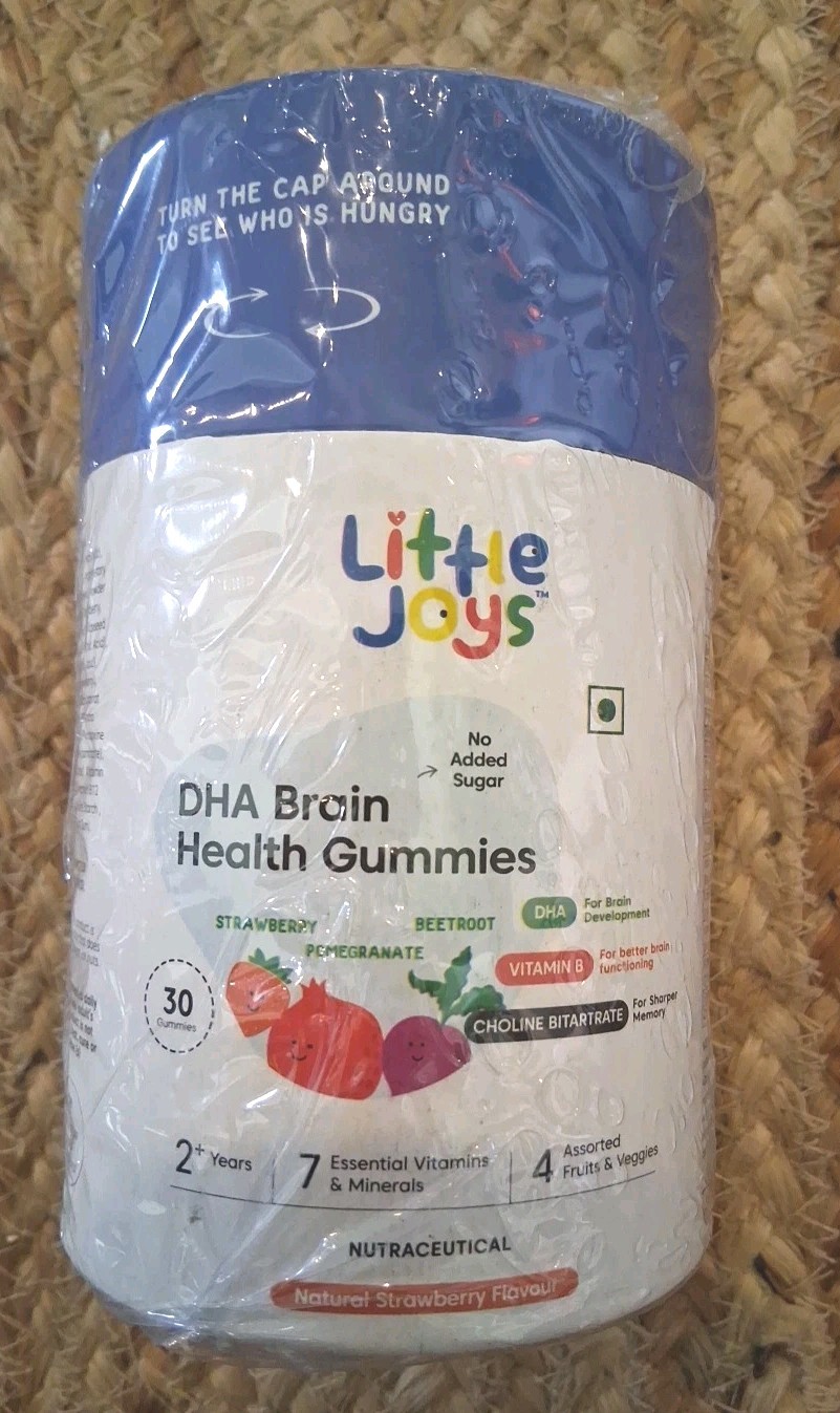 Little Joys DHA Omega 3 Brain Health Gummies – Kids 2-3years-EXP: 2/2027🍓