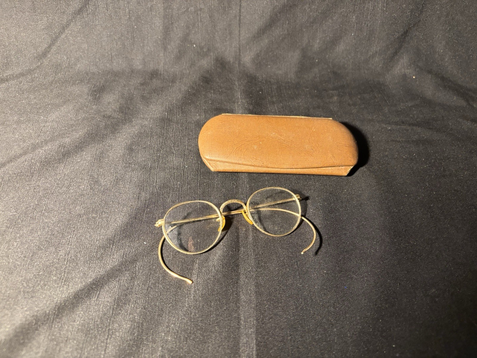 Vintage B&L 1/10 12K GF Eyeglasses Gold Filled Round Frame with Case USA 1920s