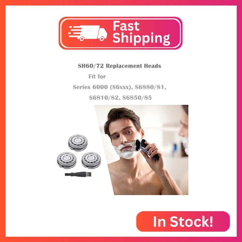 Suleto SH60/72 Replacement Head Compatible with Philips S6000 Razors, SH60 Repla