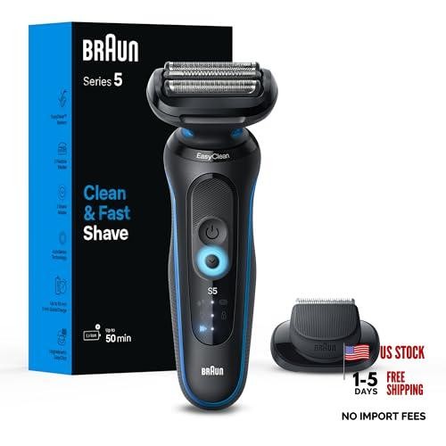 Electric Shaver for Men, Series 5 5118s, Waterproof, Wet & 4 Piece Set Blue
