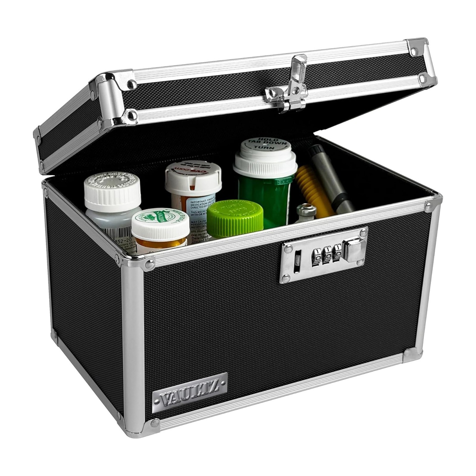 Secure Locking Medicine Box with Combination Lock – Metal Safe for Pills & Valua
