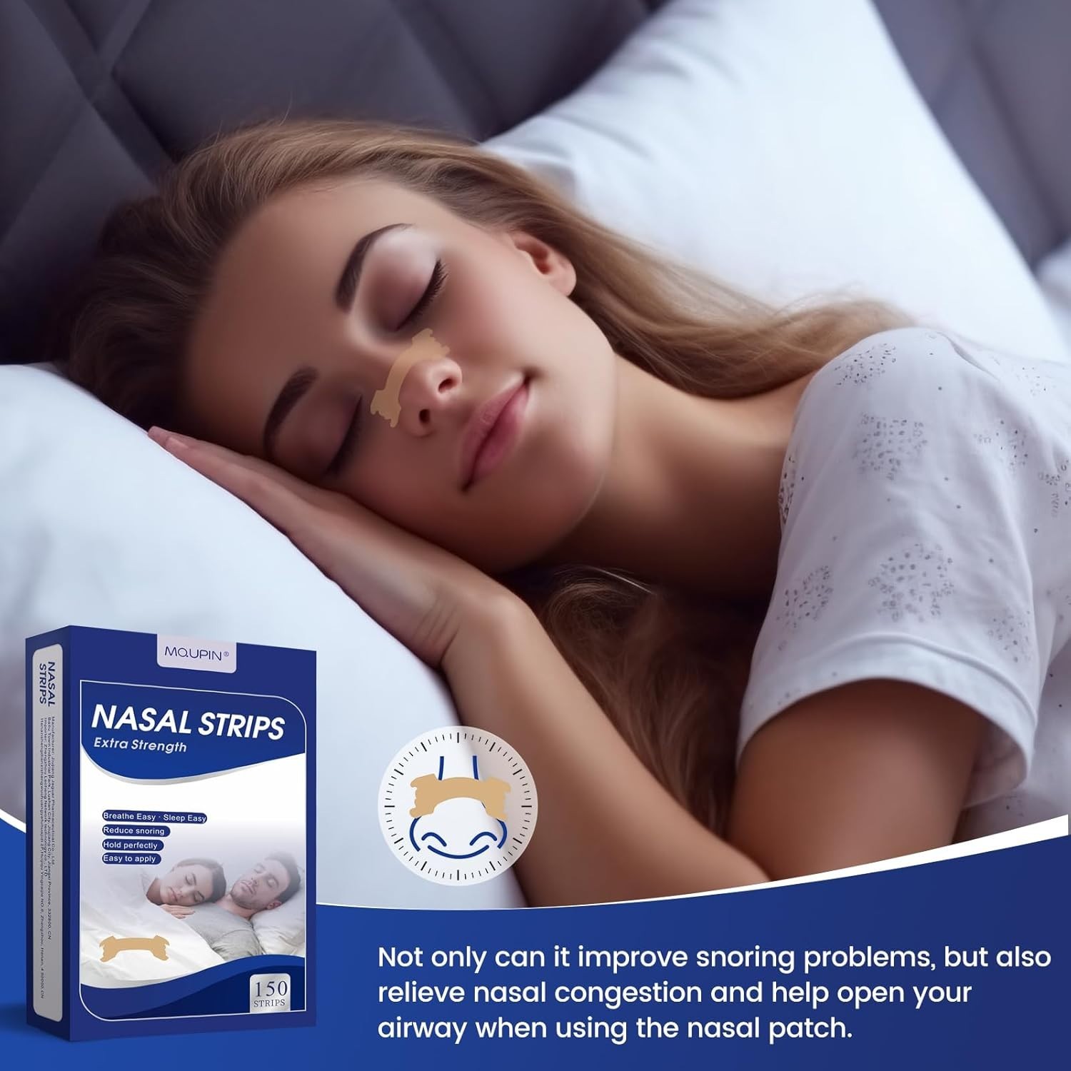 Portable 300 Count Nasal Strips – Effective Snoring Reduction & Breathability