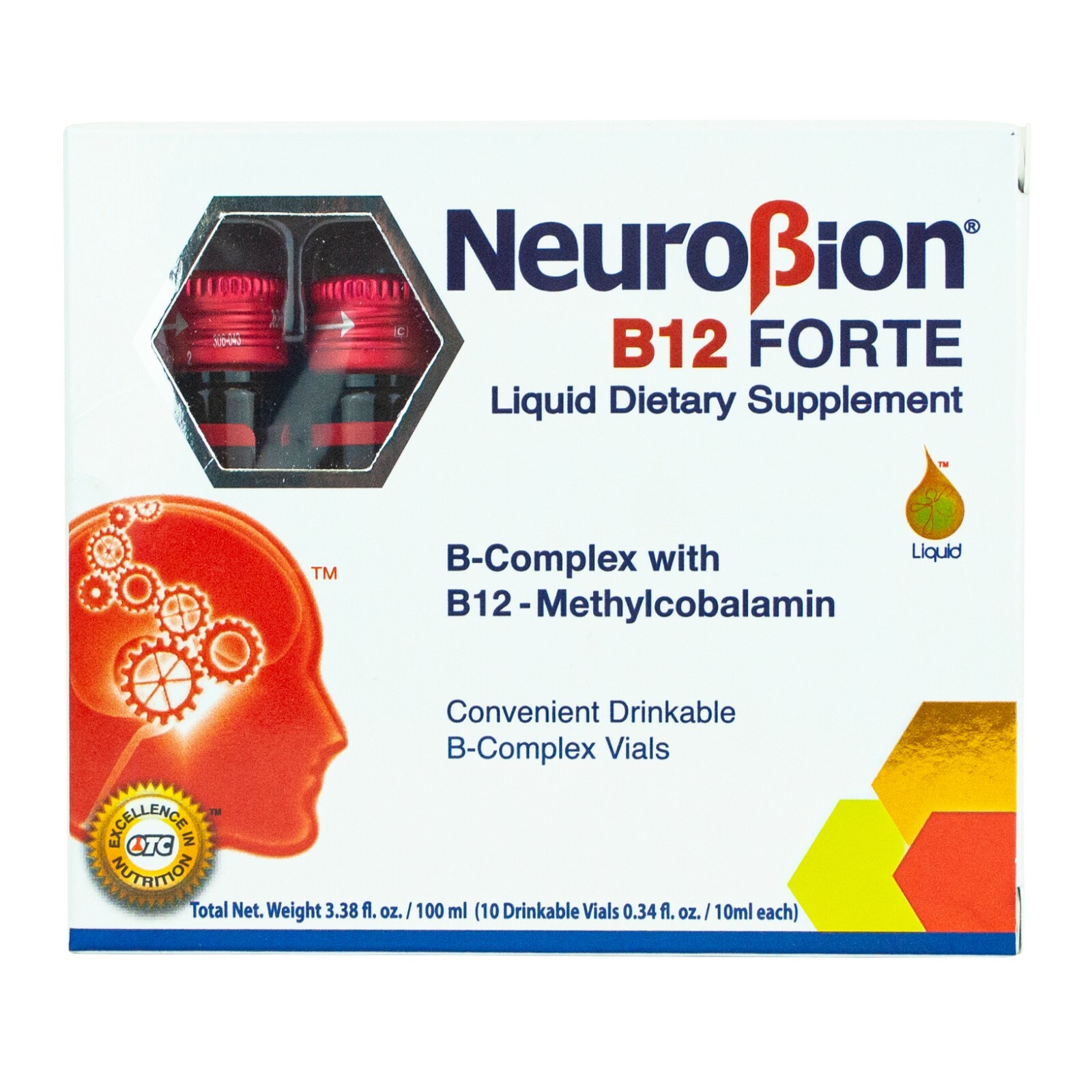NEUROBION B12 FORTE 10 Drinkable B Complex Vials, Made in Spain, Exp 02/2025