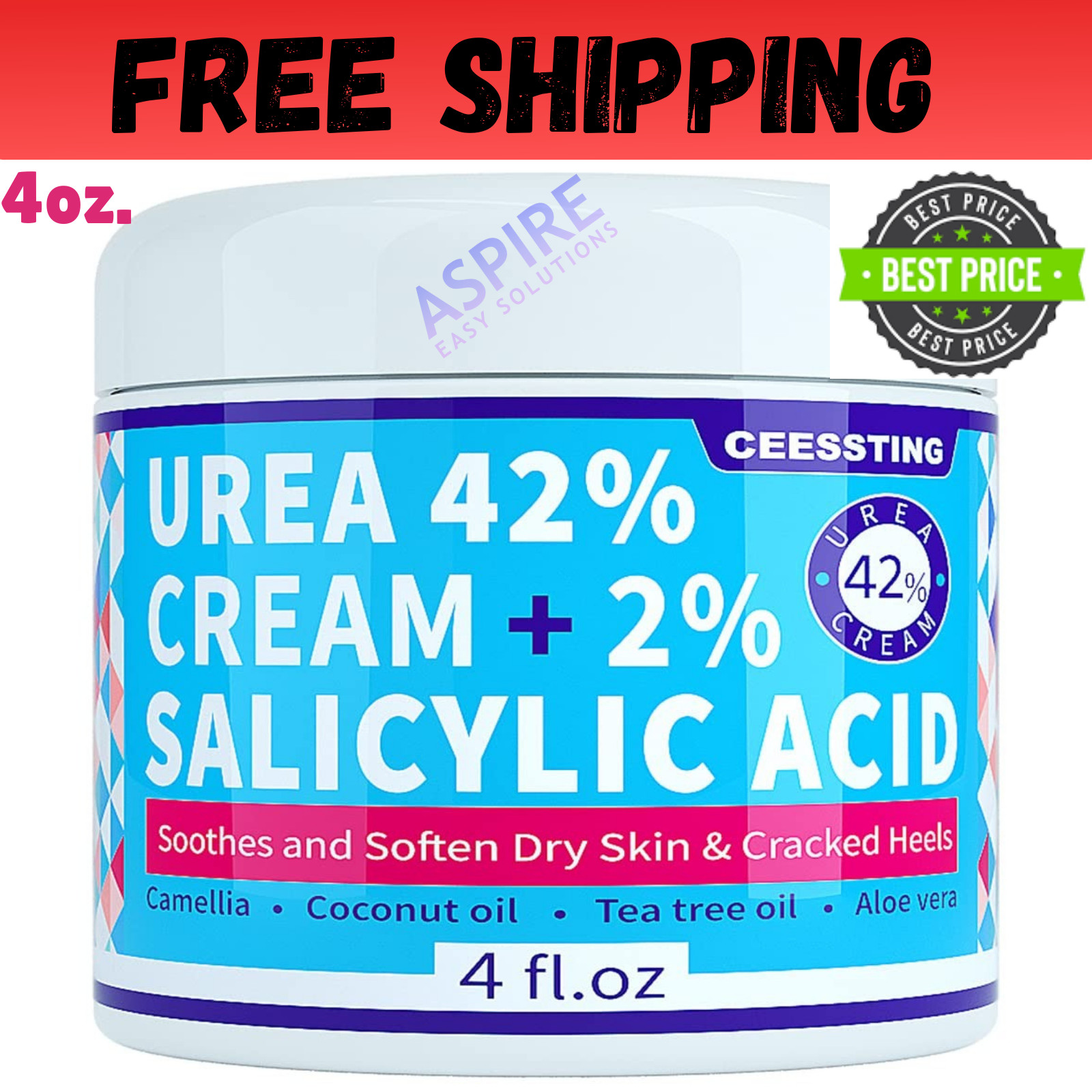 Urea Cream 42% Plus Salicylic Acid 4.6 Oz, Callus Remover Hand Cream Foot Cre…