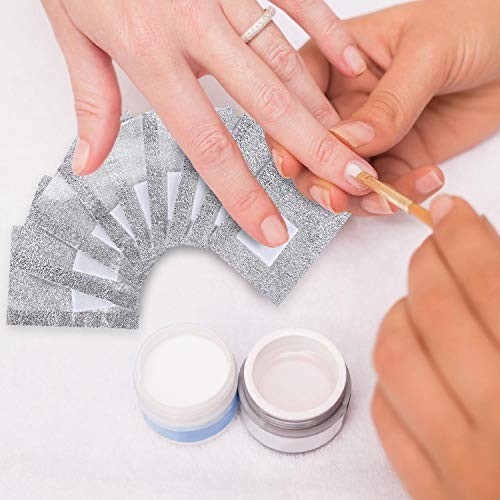 600 PCS Nail Foil Wraps, Soak off Foils with 1.22 inch Cotton Pads for Gel