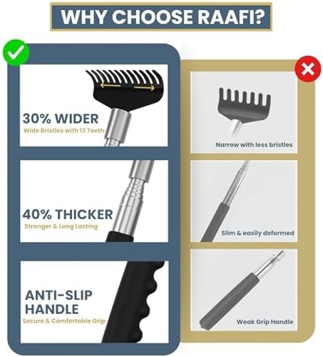 Robust Telescoping Back Scratcher for Instant Itch Relief, Extra Wide Head, S…