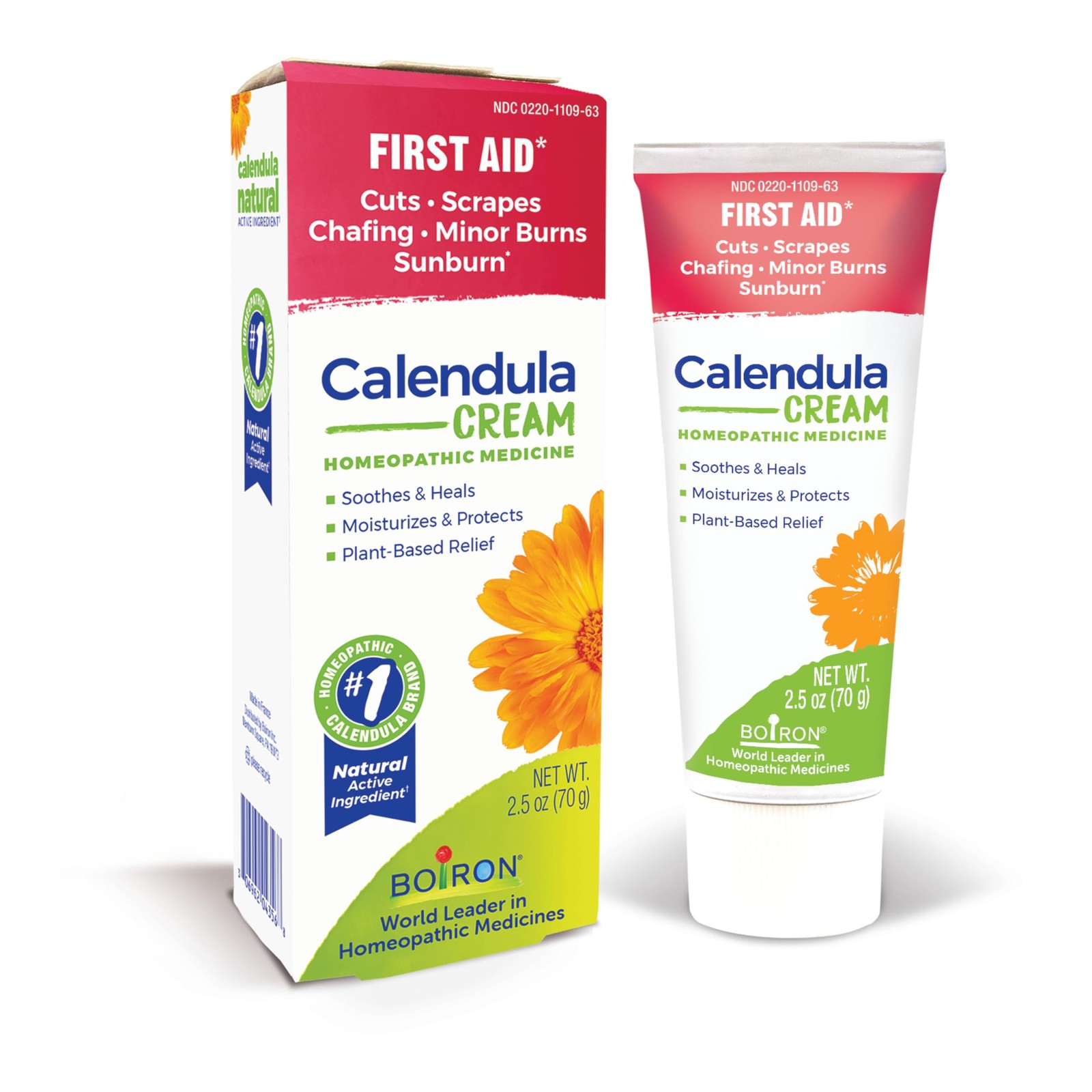 Boiron Calendula Cream for First Aid, Minor Burns, Cuts, 2.5 Ounce, Default