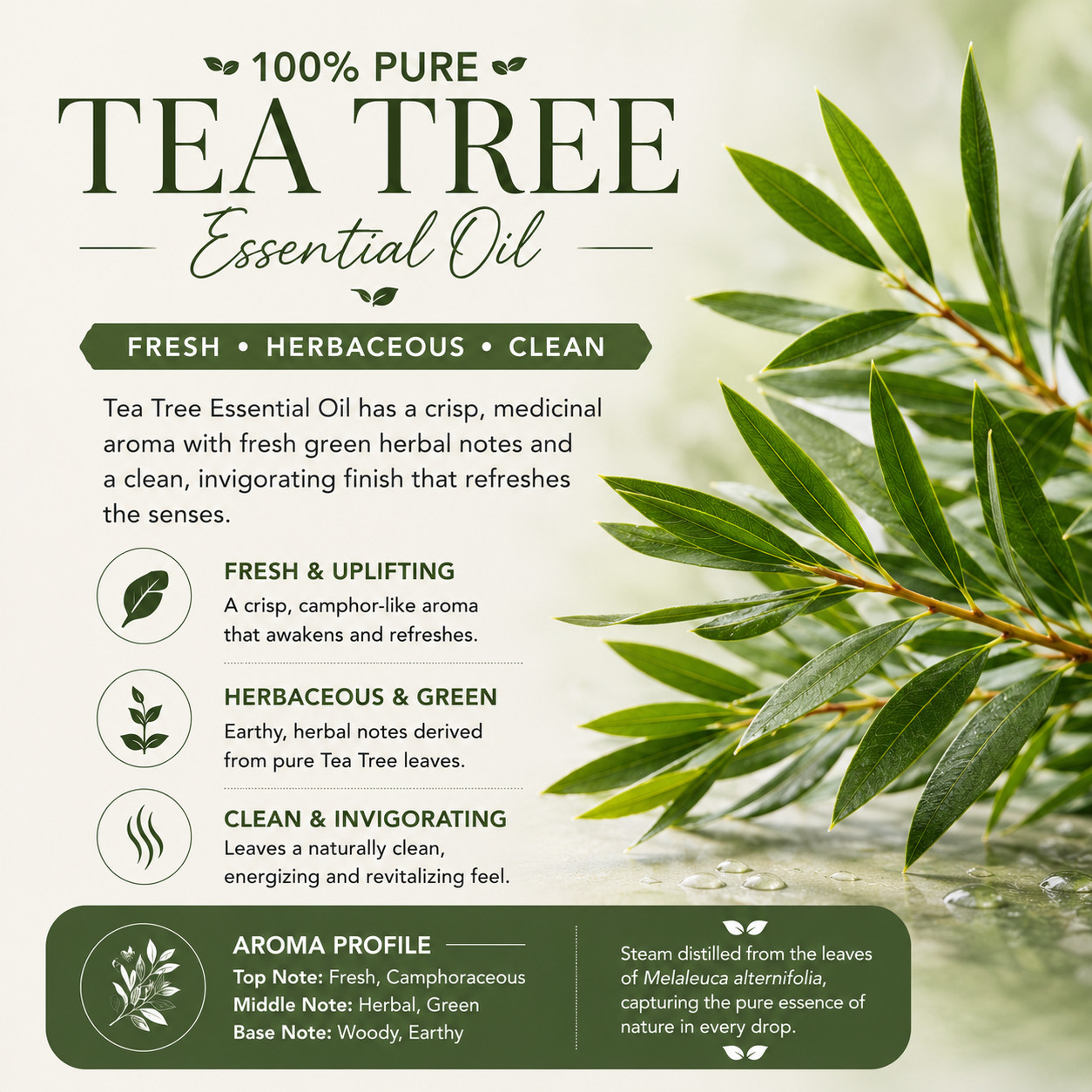 1 fl oz Tea Tree Essential Oil (100% Pure & Natural) – GreenHealth
