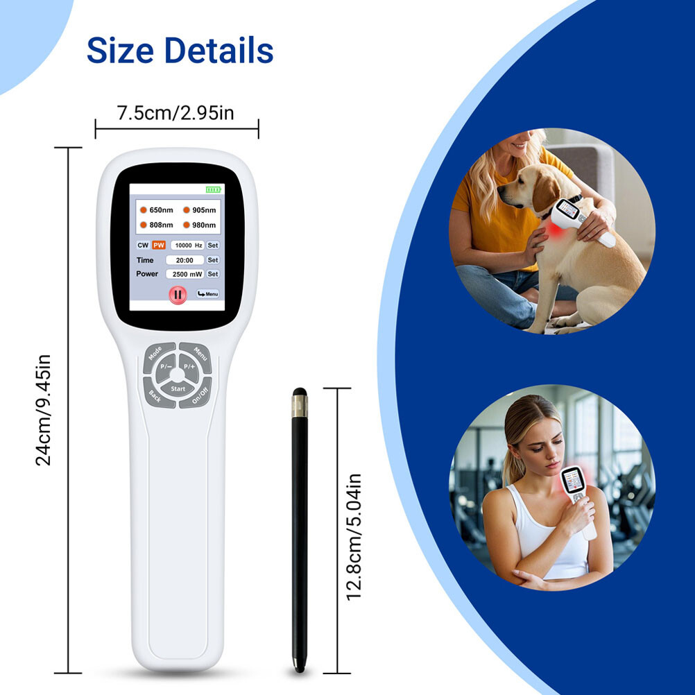 Handheld FourWave Cold Laser Equipment Touch Control Red Light Therapy Device
