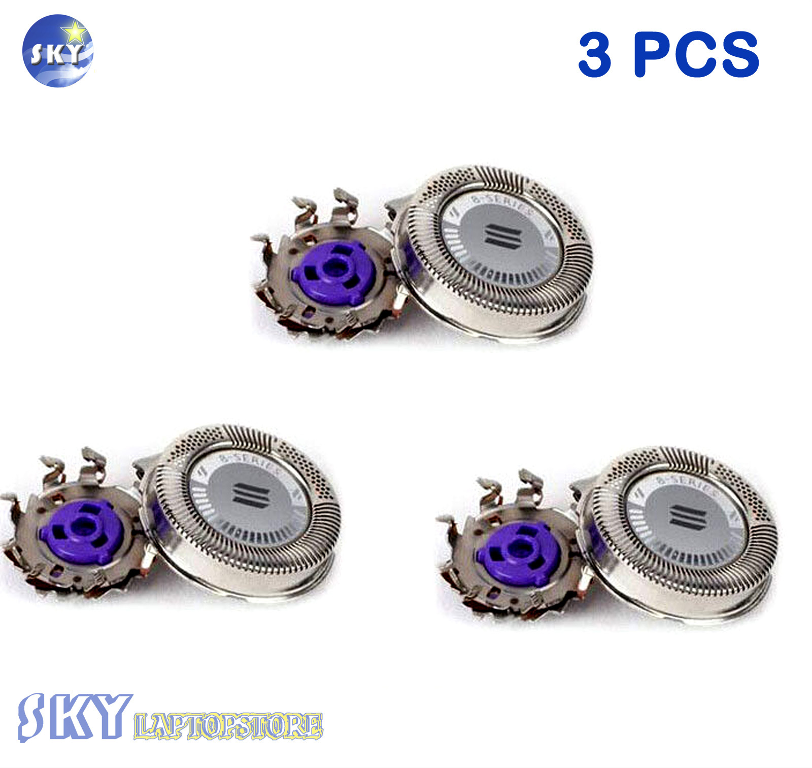 3*Replacement Shaver Heads Compatible With Norelco Philips HQ8/52
