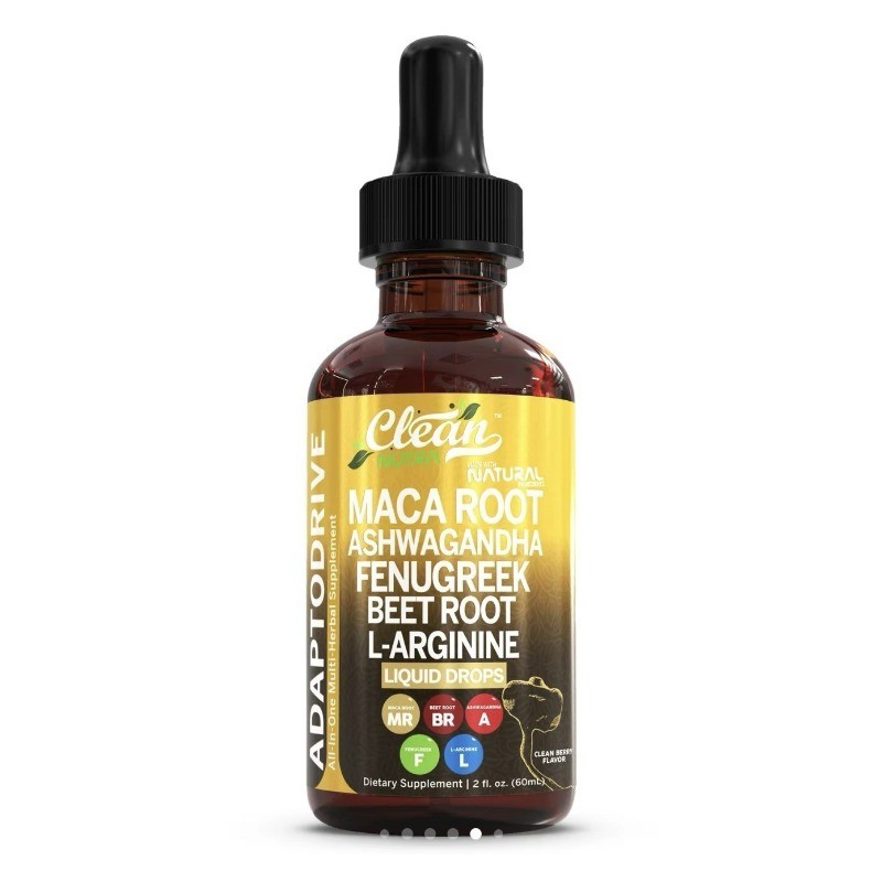 Clean Nutra Adaptodrive Drops 2 fl oz Maca Ashwagandha Supplement – 1-3 Bottles